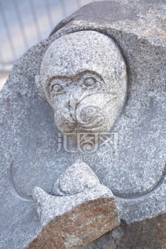 石雕猴子头