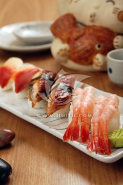 北极贝鳗鱼特大甜虾寿司