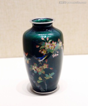 日本绿地七宝烧花瓶