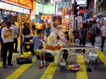 香港旺角西洋菜南街夜景