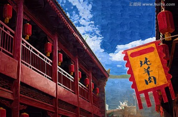 装饰画油画 TIF无分层