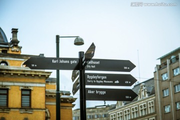 挪威奥斯陆指示牌