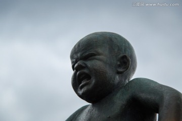 奥斯陆维格兰雕塑公园愤怒的小孩