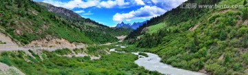 西藏然乌镇雪山峡谷宽幅