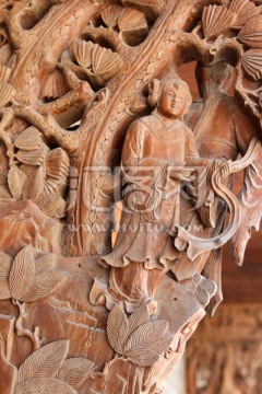 古代人物木雕