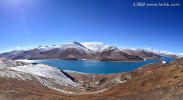 冬天羊湖全景图