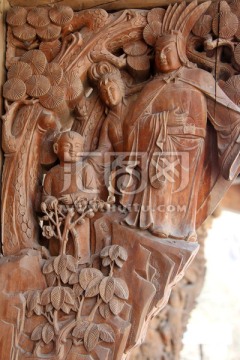 古代人物木雕