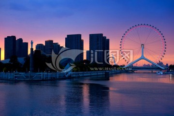 天津风光 天津之眼夜景