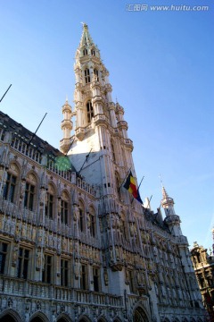 比利时布鲁塞尔大广场哥特建筑