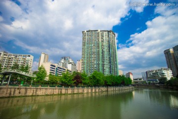 成都府南河风光