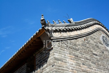 中国建筑屋脊房檐
