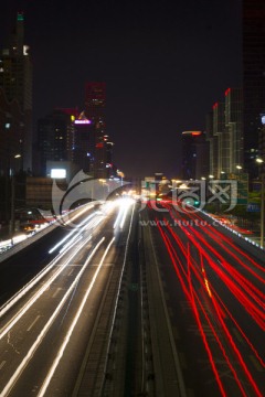 高速车流夜景