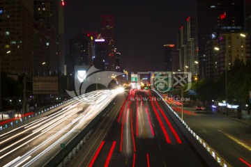 都市夜晚车流