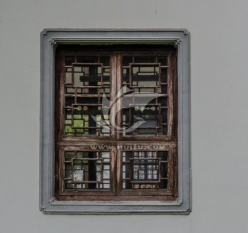 岳麓书院 中式古建窗户