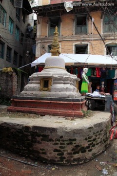 尼泊尔风情街道