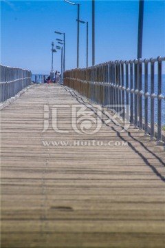 澳洲港口码头木桥桥面