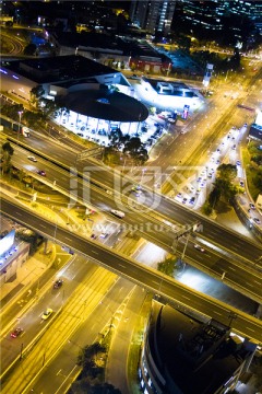 俯视墨尔本高架桥夜景