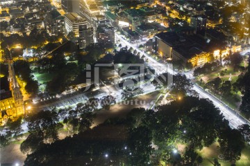 墨尔本城市CBD夜景