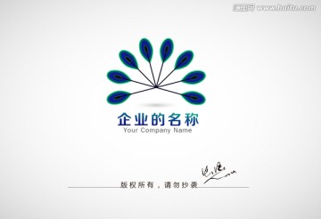 孔雀logo 孔雀开屏