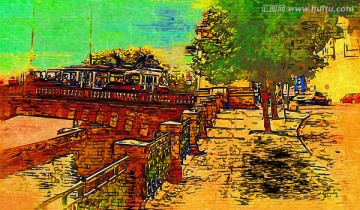 欧洲印象水彩画