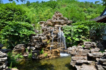 园林景观假山石水景