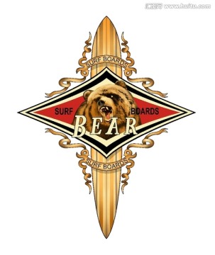 BEAR 狗 灰 棕熊冲浪板