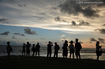 加勒海边日落