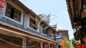 中国风重庆安居古镇建筑风景