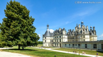 法国卢瓦尔河谷上的香波城堡