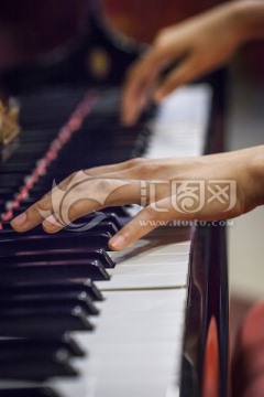 弹钢琴的双手