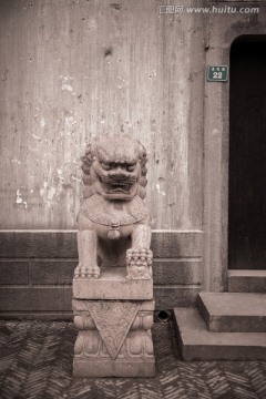 石库门 石狮雕像