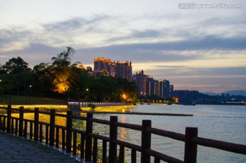 都市风光 江边夜景