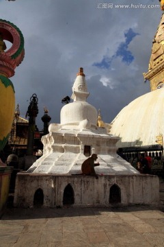 尼泊尔猴庙佛塔