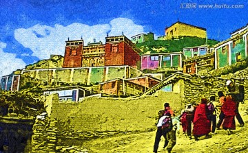 西藏风景画