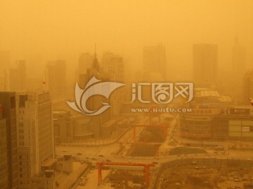 沙尘暴扬沙城市污染