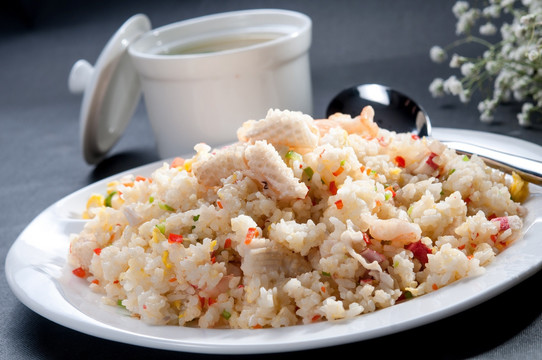 海鲜炒饭 炒米饭 炒饭