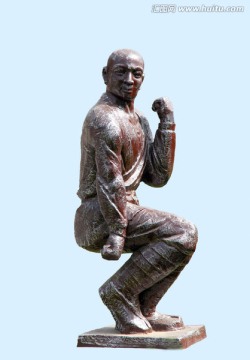 少林寺 武僧雕塑