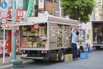 送货车 装卸货