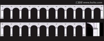罗马风 连排长拱门