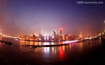 重庆渝中半岛夜景全景高清图