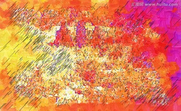 水墨色彩画