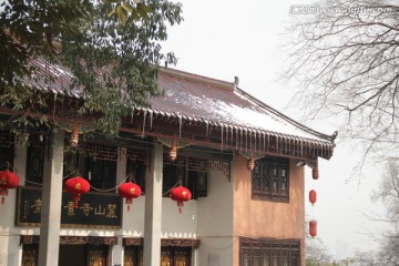 岳麓山麓山寺雪景