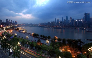 重庆南滨公园和渝中半岛