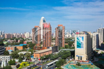 北京朝阳区俯瞰图 北京朝阳路
