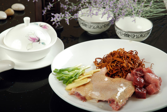 虫草花参炖老鸭