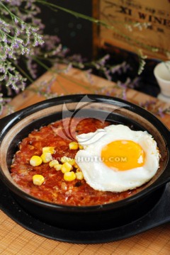 香菇肉饼煲饭