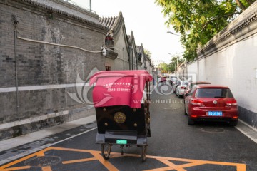 老北京胡同 柳荫街 三轮车