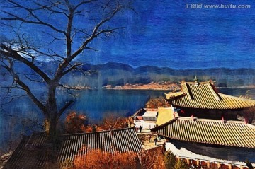 风景抽像画