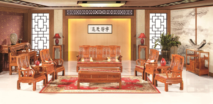 中式红木沙发