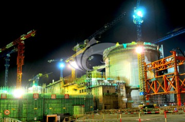 工业摄影 核电建设 夜间施工